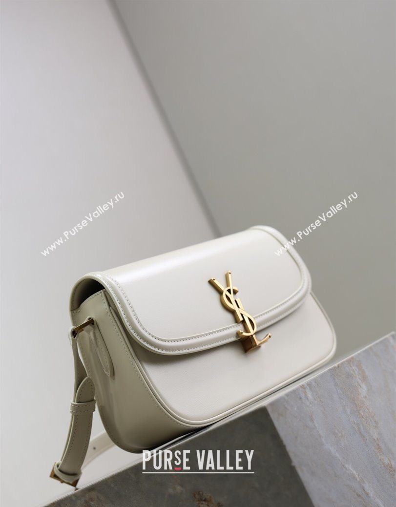 Saint Laurent Solferino Medium Bag in Box Leather White 2025 8323300 (YY-250801054)