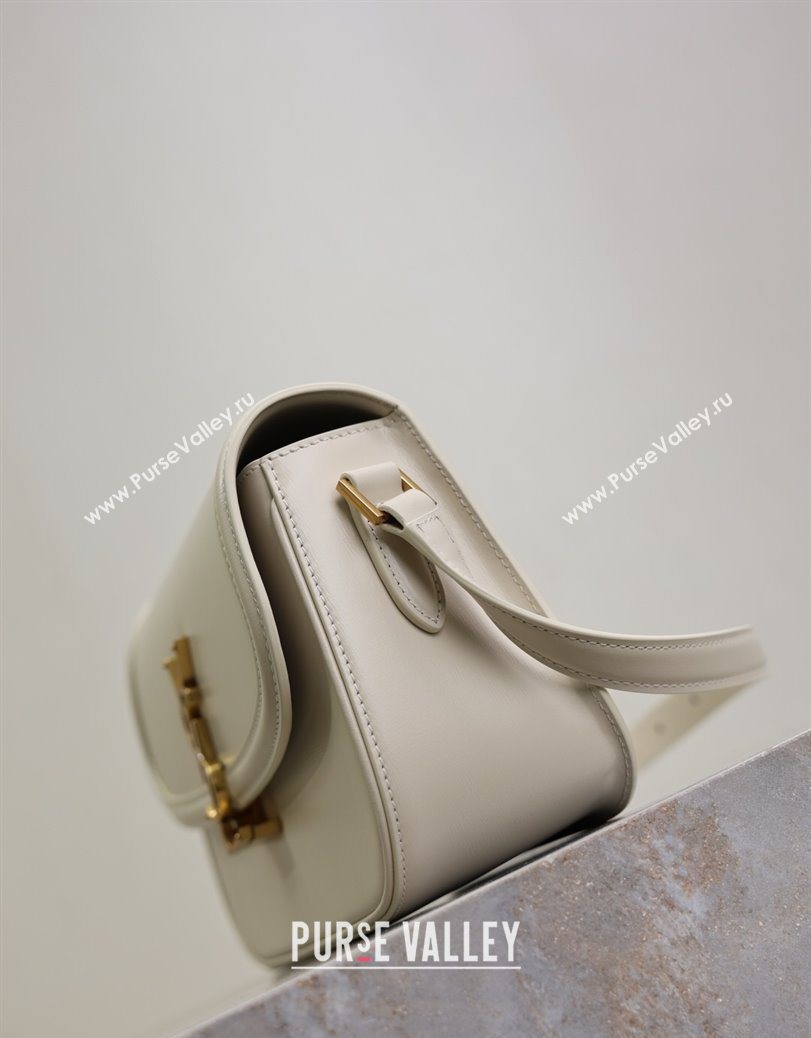 Saint Laurent Solferino Medium Bag in Box Leather White 2025 8323300 (YY-250801054)