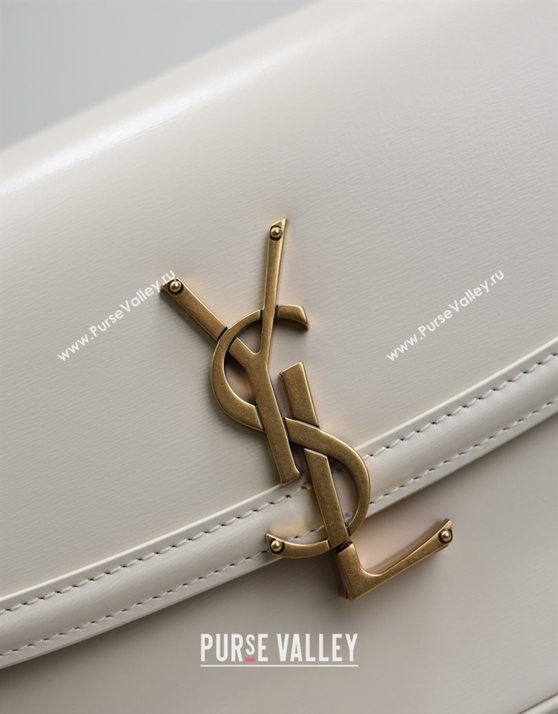 Saint Laurent Solferino Medium Bag in Box Leather White 2025 8323300 (YY-250801054)