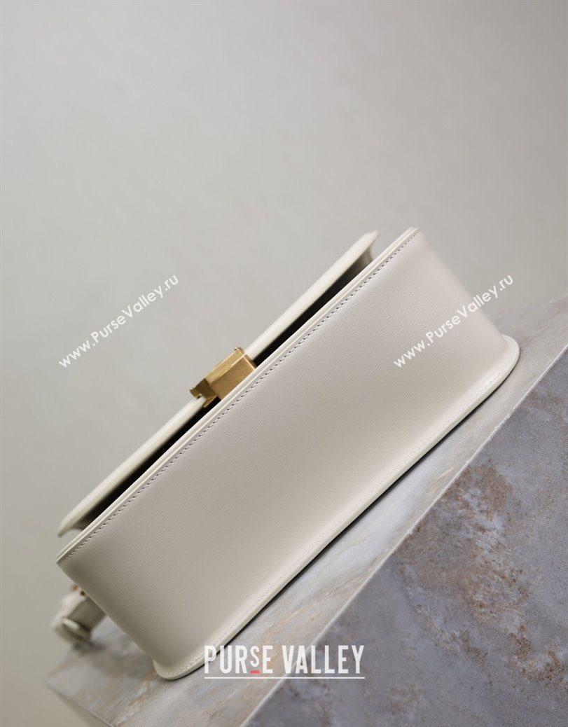 Saint Laurent Solferino Medium Bag in Box Leather White 2025 8323300 (YY-250801054)