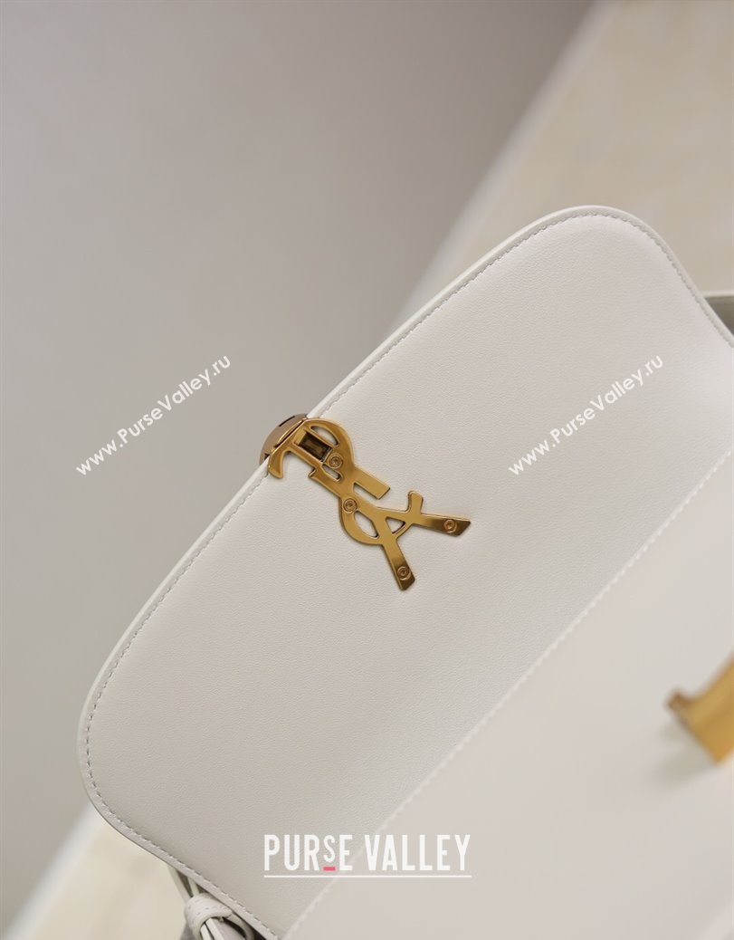 Saint Laurent Solferino Medium Bag in Box Leather White 2025 8323300 (YY-250801054)