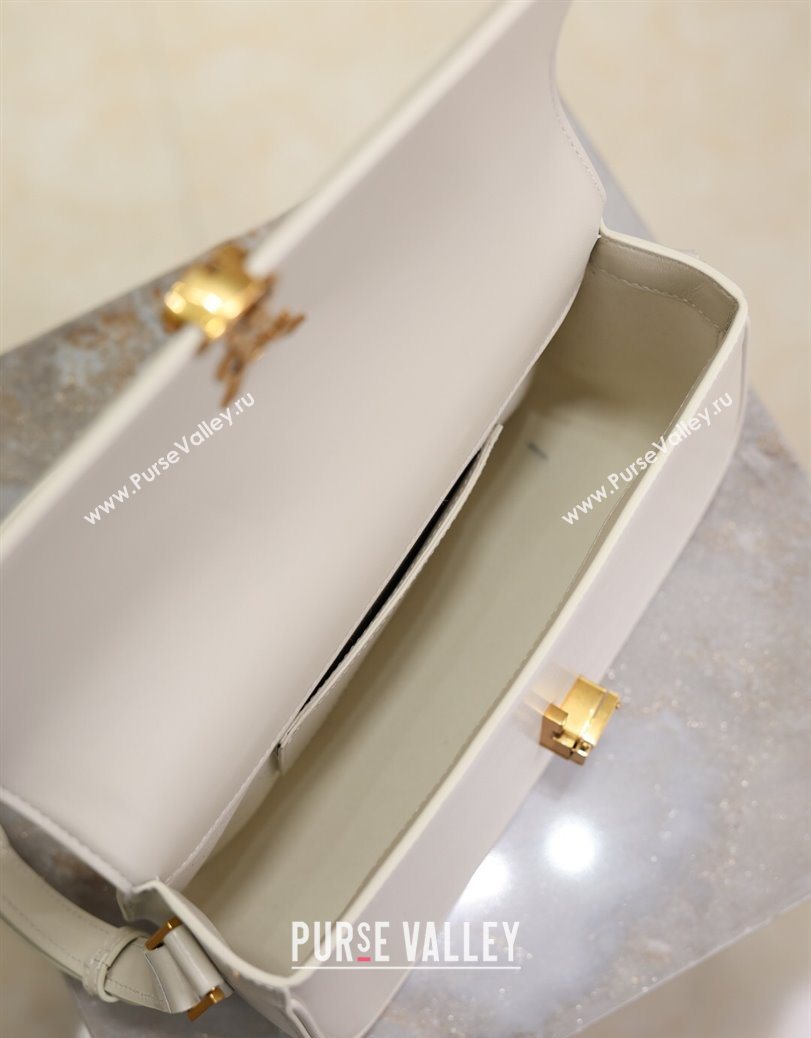 Saint Laurent Solferino Medium Bag in Box Leather White 2025 8323300 (YY-250801054)