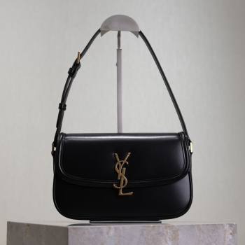 Saint Laurent Solferino Medium Bag in Box Leather Black 2025 8323300 (YY-250801055)