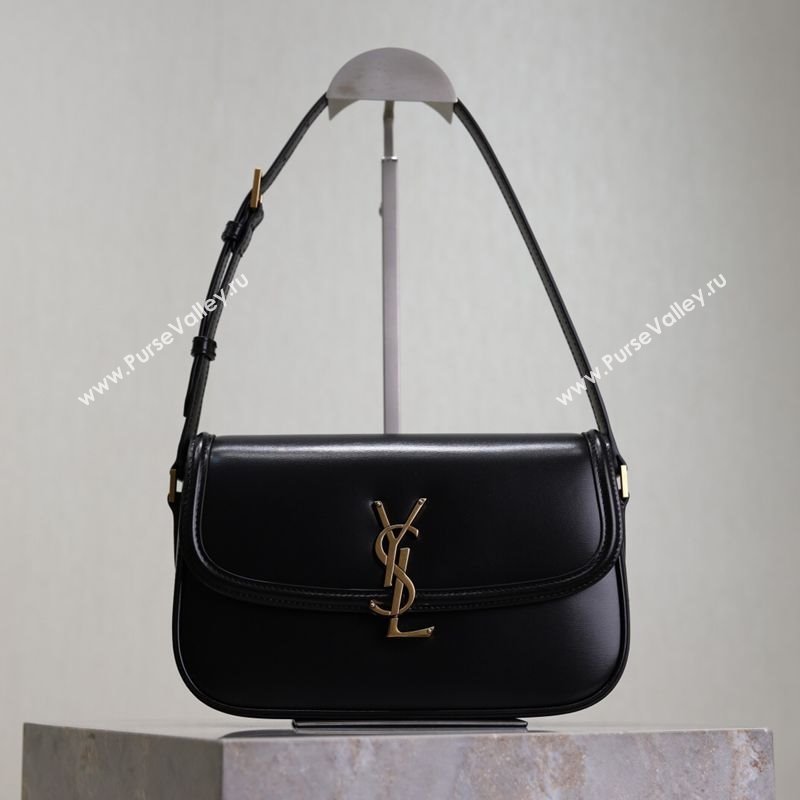Saint Laurent Solferino Medium Bag in Box Leather Black 2025 8323300 (YY-250801055)