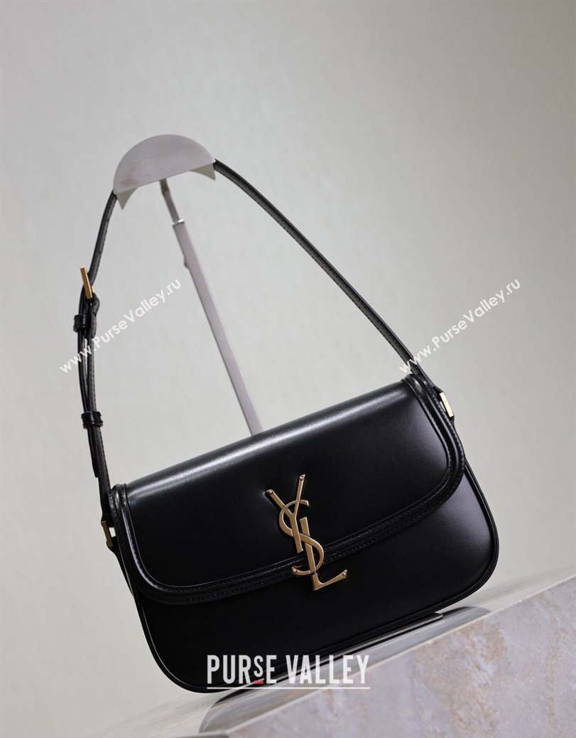 Saint Laurent Solferino Medium Bag in Box Leather Black 2025 8323300 (YY-250801055)