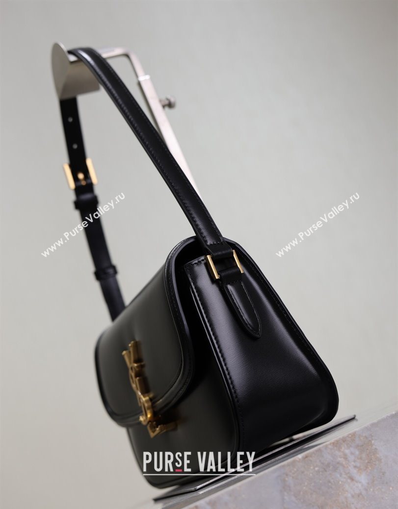 Saint Laurent Solferino Medium Bag in Box Leather Black 2025 8323300 (YY-250801055)