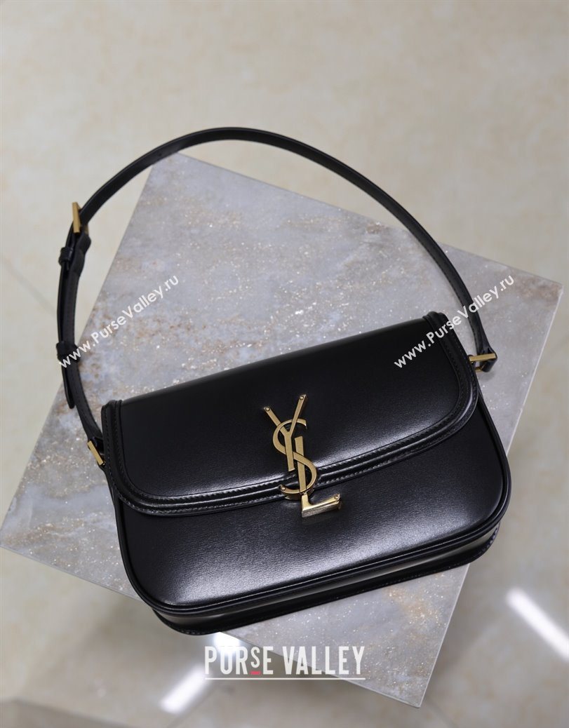 Saint Laurent Solferino Medium Bag in Box Leather Black 2025 8323300 (YY-250801055)