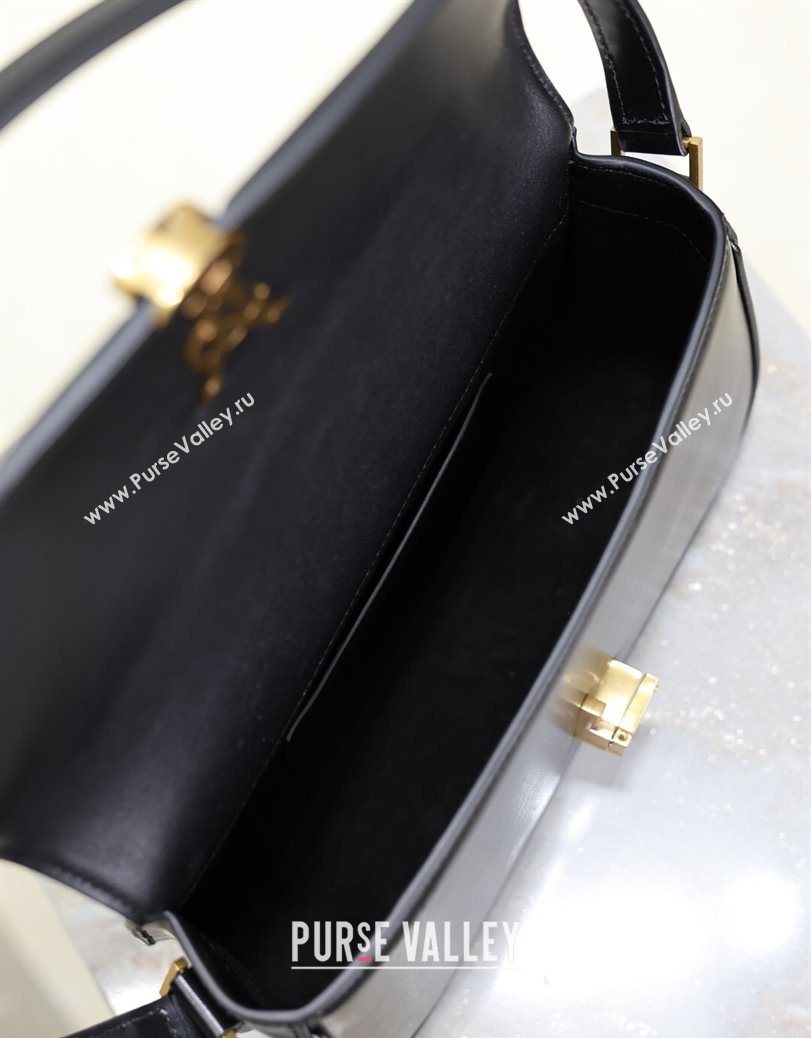 Saint Laurent Solferino Medium Bag in Box Leather Black 2025 8323300 (YY-250801055)