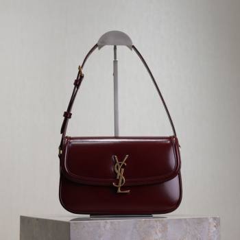 Saint Laurent Solferino Medium Bag in Box Leather Rouge Cabernet 2025 8323300 (YY-250801053)
