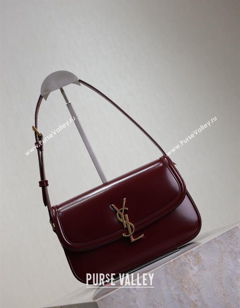 Saint Laurent Solferino Medium Bag in Box Leather Rouge Cabernet 2025 8323300 (YY-250801053)