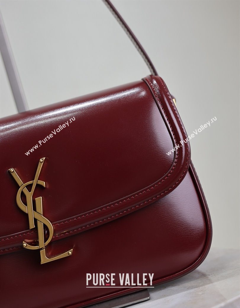 Saint Laurent Solferino Medium Bag in Box Leather Rouge Cabernet 2025 8323300 (YY-250801053)