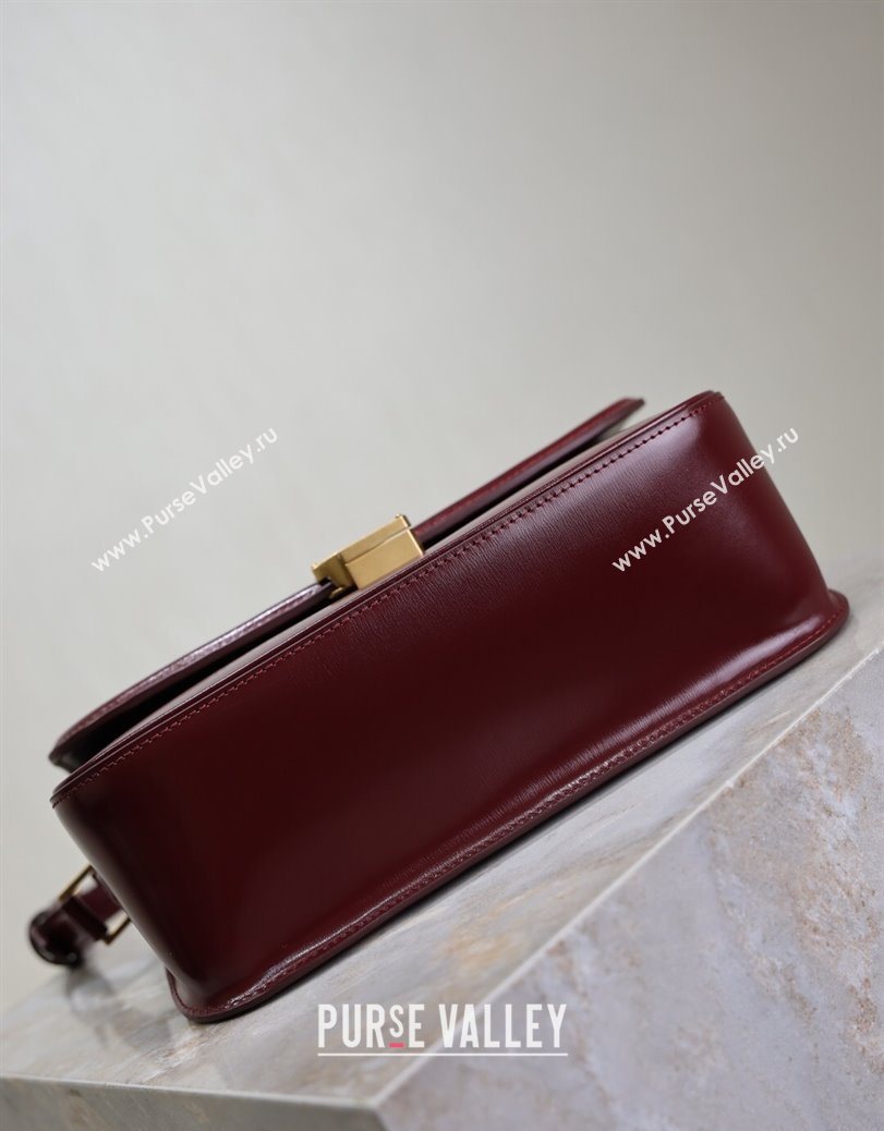 Saint Laurent Solferino Medium Bag in Box Leather Rouge Cabernet 2025 8323300 (YY-250801053)