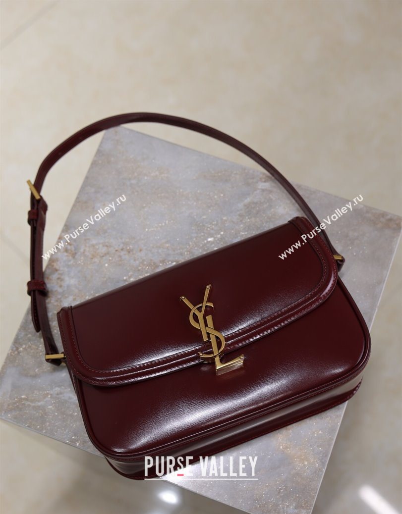 Saint Laurent Solferino Medium Bag in Box Leather Rouge Cabernet 2025 8323300 (YY-250801053)