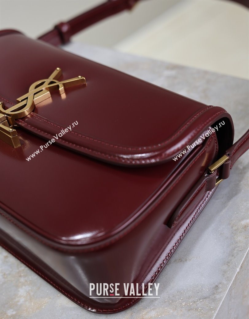 Saint Laurent Solferino Medium Bag in Box Leather Rouge Cabernet 2025 8323300 (YY-250801053)