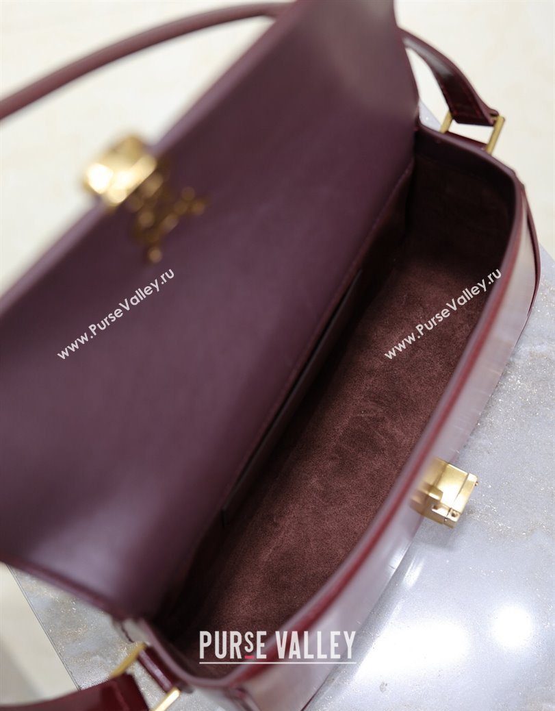 Saint Laurent Solferino Medium Bag in Box Leather Rouge Cabernet 2025 8323300 (YY-250801053)