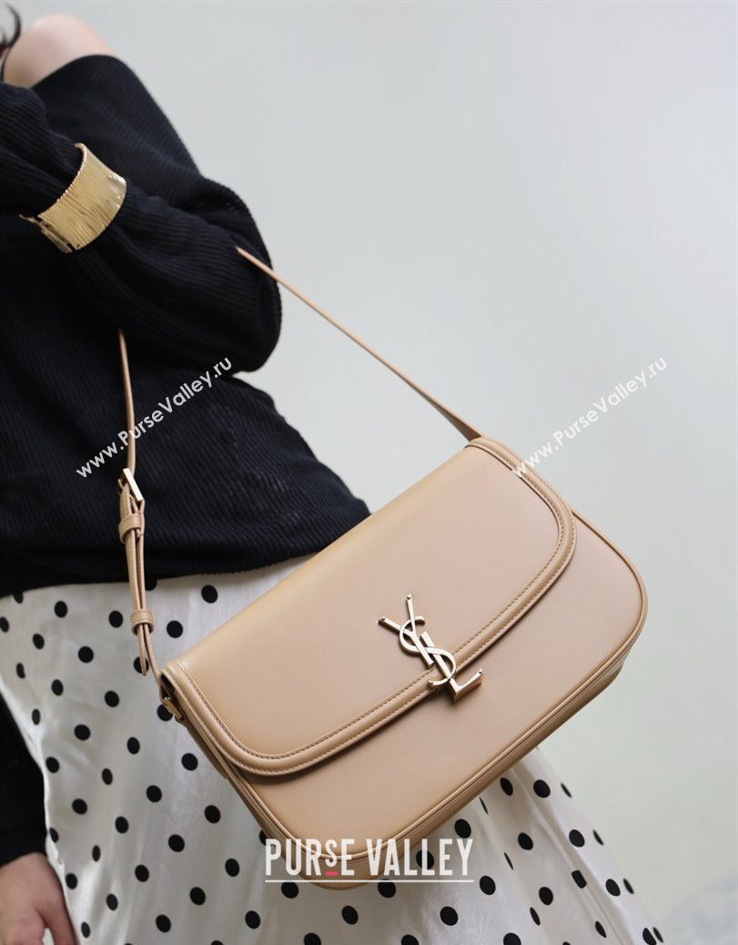 Saint Laurent Solferino Large Bag in Box Leather Light Hazelnut 2025 832332 (YY-250801058)