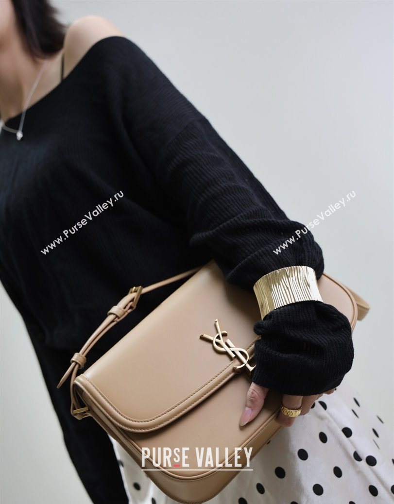 Saint Laurent Solferino Large Bag in Box Leather Light Hazelnut 2025 832332 (YY-250801058)