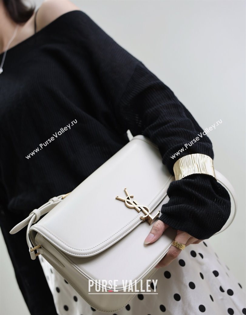 Saint Laurent Solferino Large Bag in Box Leather White 2025 832332 (YY-250801059)