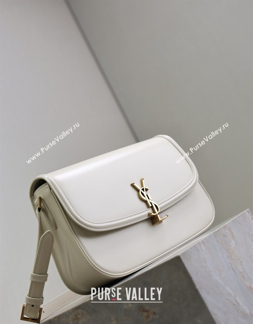 Saint Laurent Solferino Large Bag in Box Leather White 2025 832332 (YY-250801059)