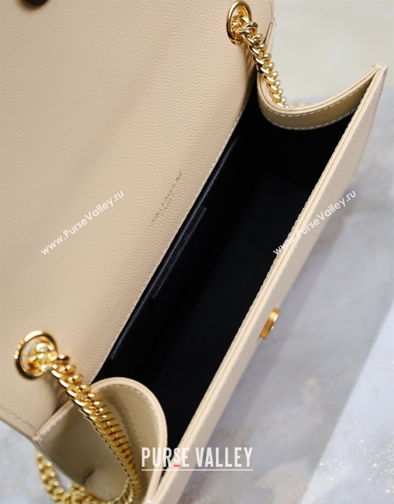 Saint Laurent Kate Small Chain Bag in Grained Leather 469390 Apricot 2025 (YY-250801107)