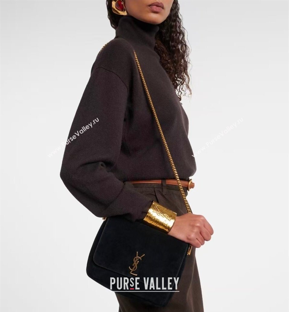 Saint Laurent Kate Chain Bag in Suede Black 2026 544116 (YY-260119050)