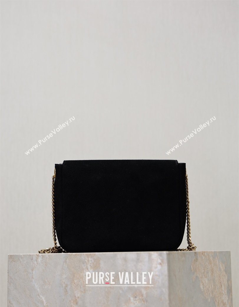Saint Laurent Kate Chain Bag in Suede Black 2026 544116 (YY-260119050)