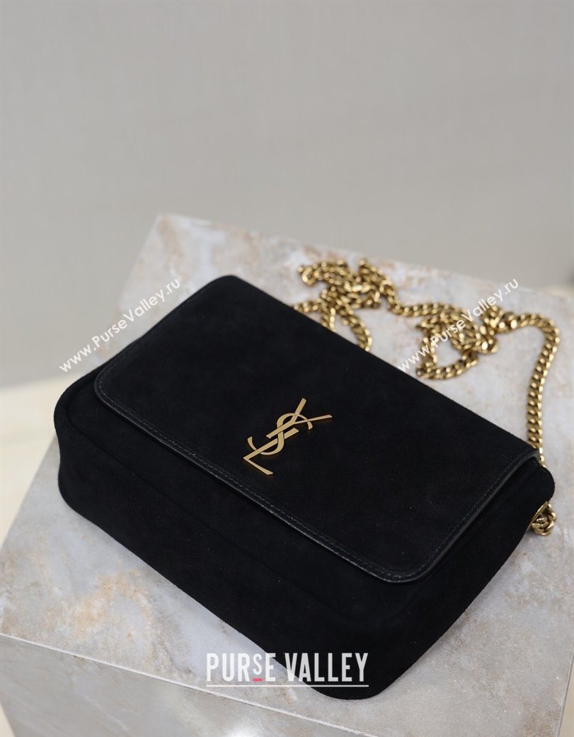 Saint Laurent Kate Chain Bag in Suede Black 2026 544116 (YY-260119050)