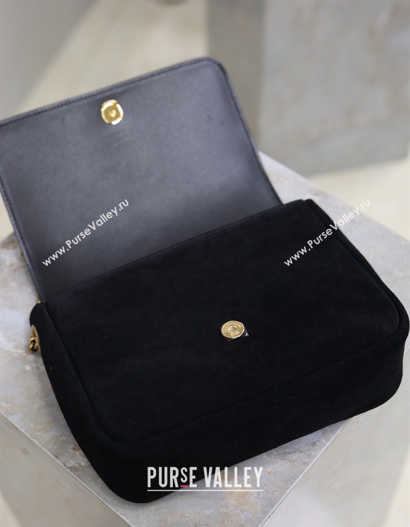 Saint Laurent Kate Chain Bag in Suede Black 2026 544116 (YY-260119050)
