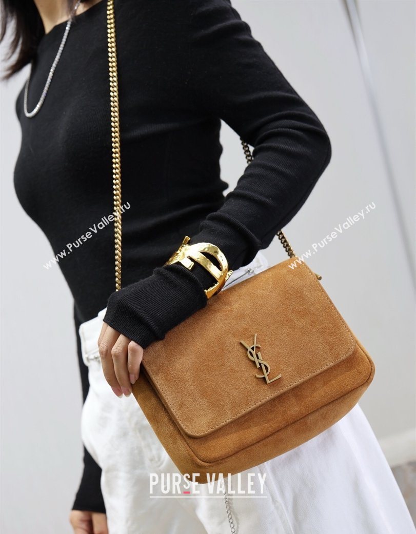Saint Laurent Kate Chain Bag in Suede Clay Yellow 2026 544116 (YY-260119052)