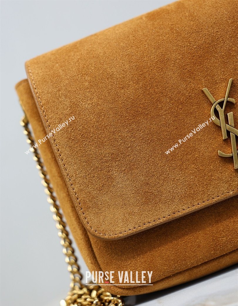 Saint Laurent Kate Chain Bag in Suede Clay Yellow 2026 544116 (YY-260119052)