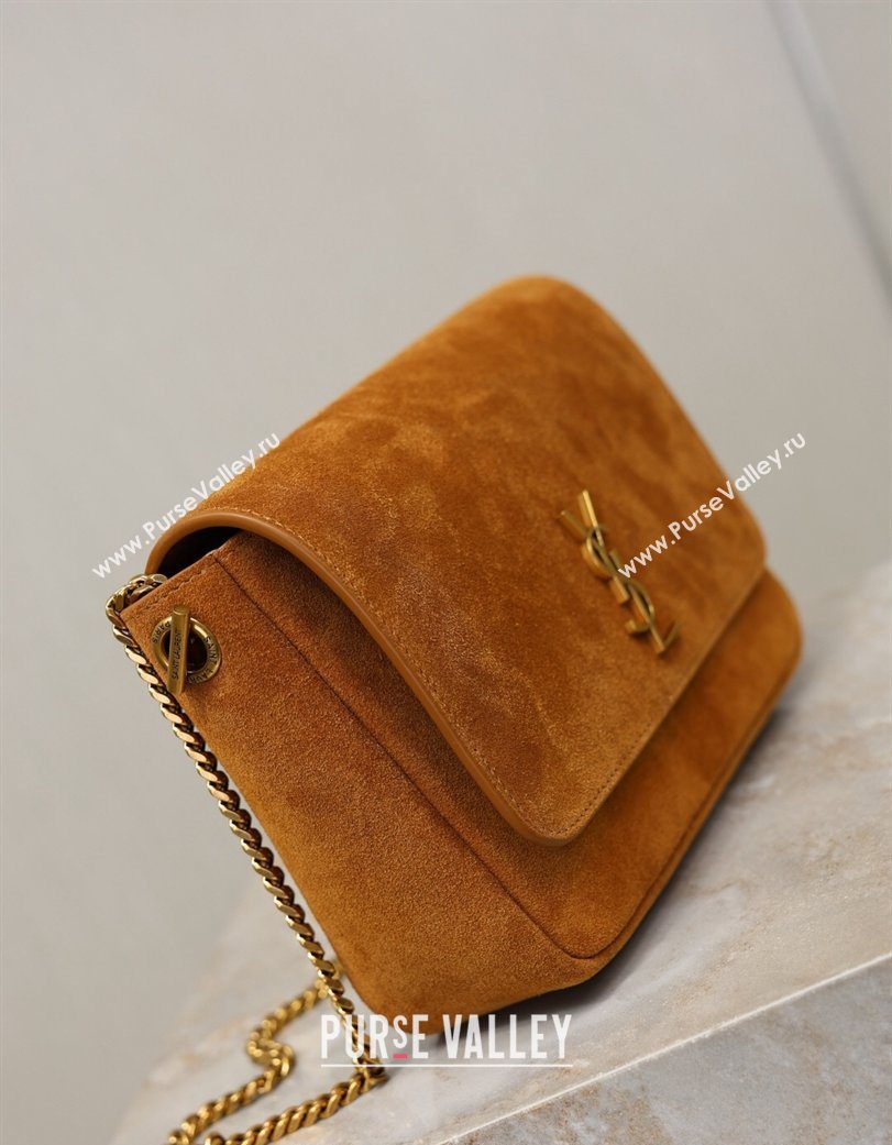 Saint Laurent Kate Chain Bag in Suede Clay Yellow 2026 544116 (YY-260119052)