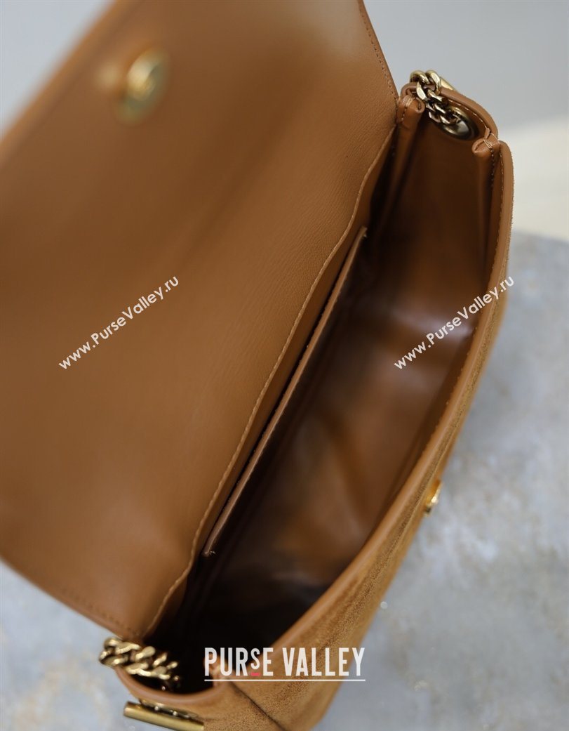 Saint Laurent Kate Chain Bag in Suede Clay Yellow 2026 544116 (YY-260119052)