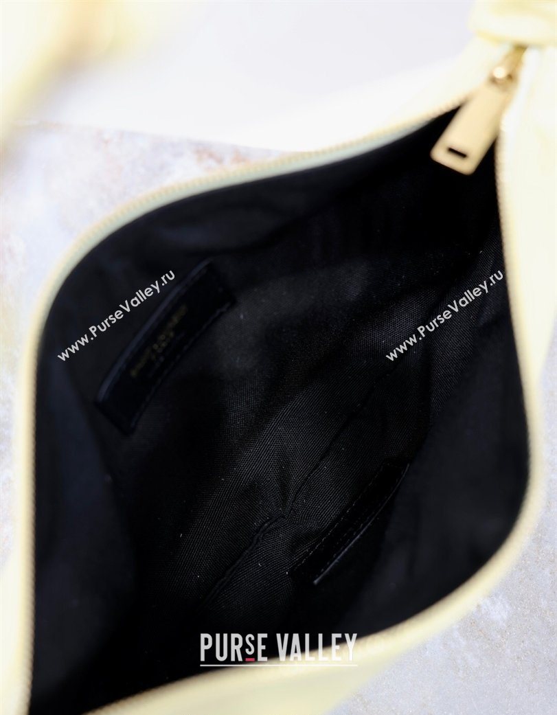Saint Laurent Amalia Mini Hobo Bag in Calfskin Leather Lemon Yellow 2026 862558 (YY-260119006)