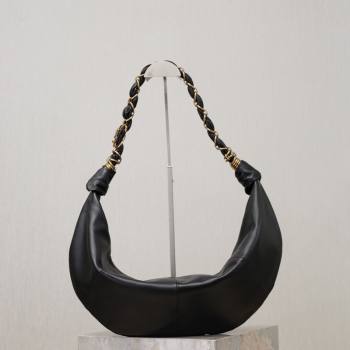 Saint Laurent Amalia Hobo Bag in Calfskin Leather Black 2026 862210 (YY-260119019)