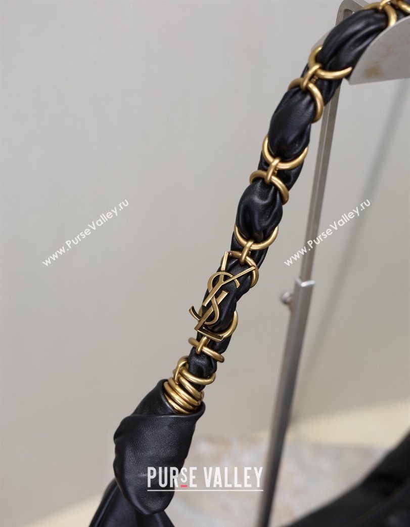 Saint Laurent Amalia Hobo Bag in Calfskin Leather Black 2026 862210 (YY-260119019)