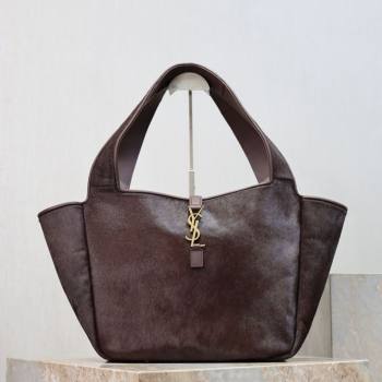 Saint Laurent Bea Tote Bag in Pony Hair Coffee 763435 2026 (YY-260119037)