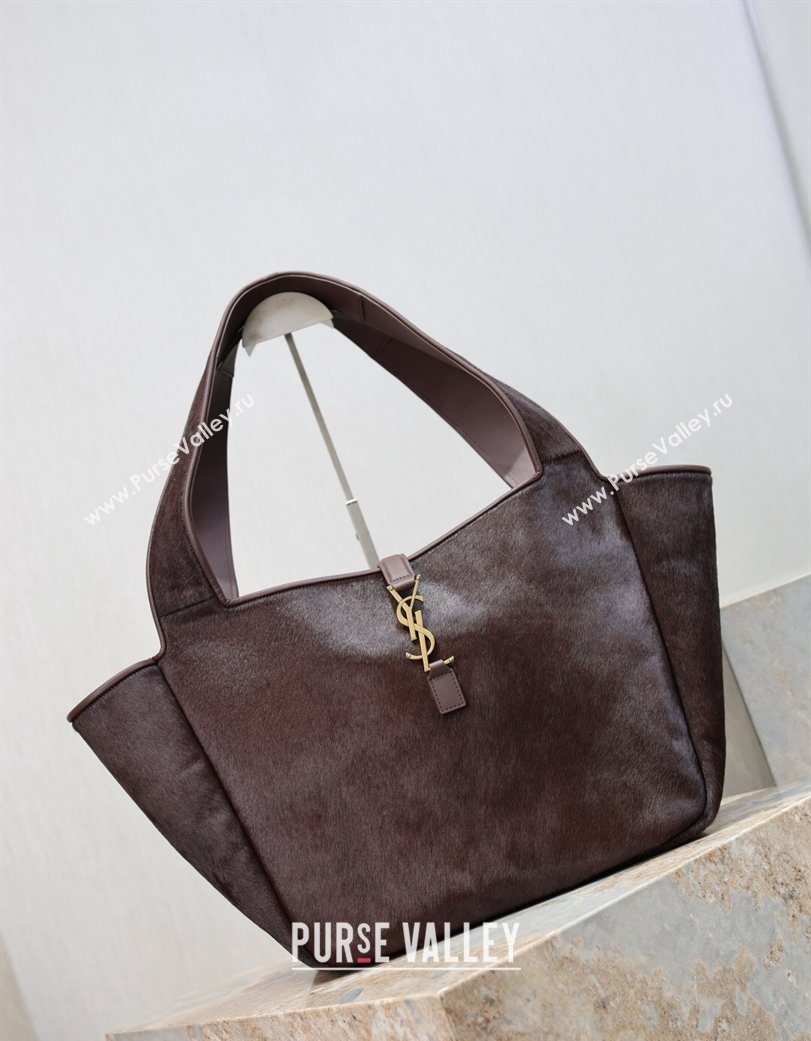 Saint Laurent Bea Tote Bag in Pony Hair Coffee 763435 2026 (YY-260119037)
