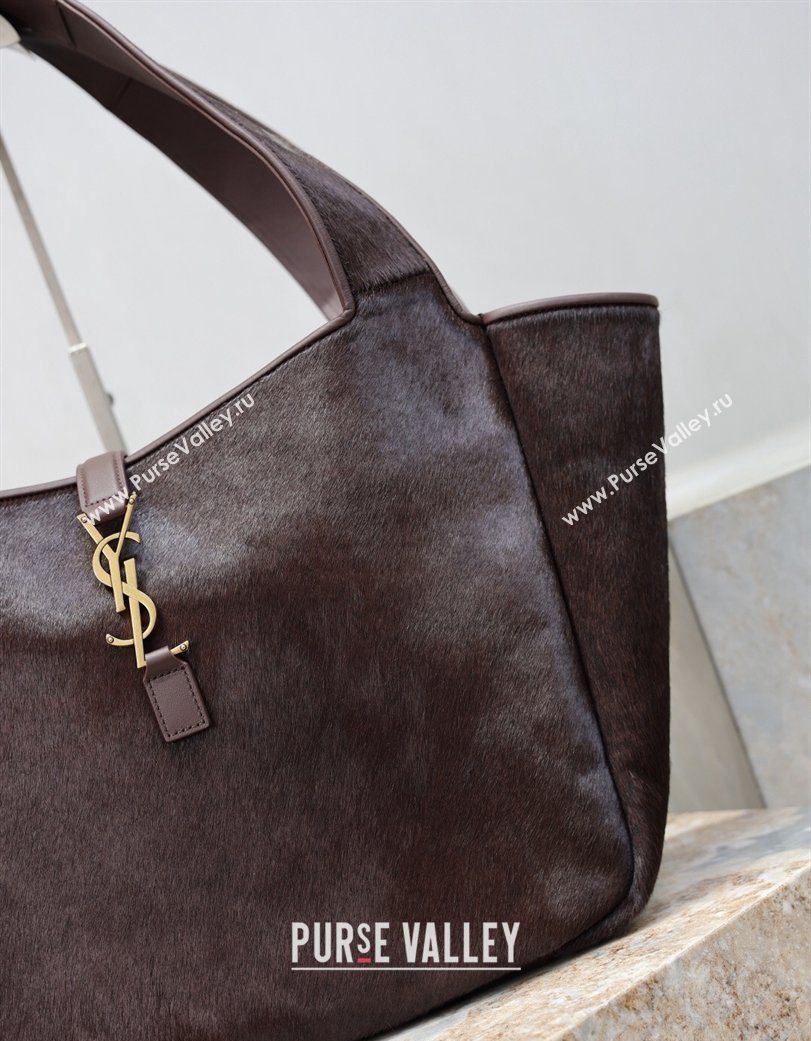 Saint Laurent Bea Tote Bag in Pony Hair Coffee 763435 2026 (YY-260119037)