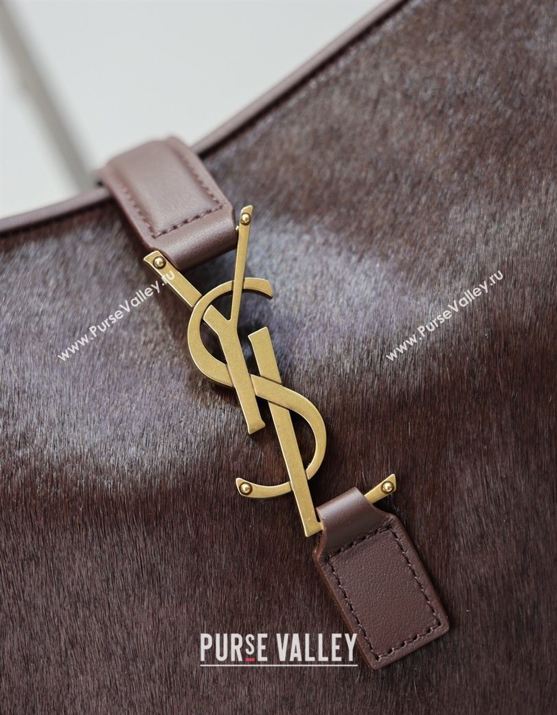 Saint Laurent Bea Tote Bag in Pony Hair Coffee 763435 2026 (YY-260119037)