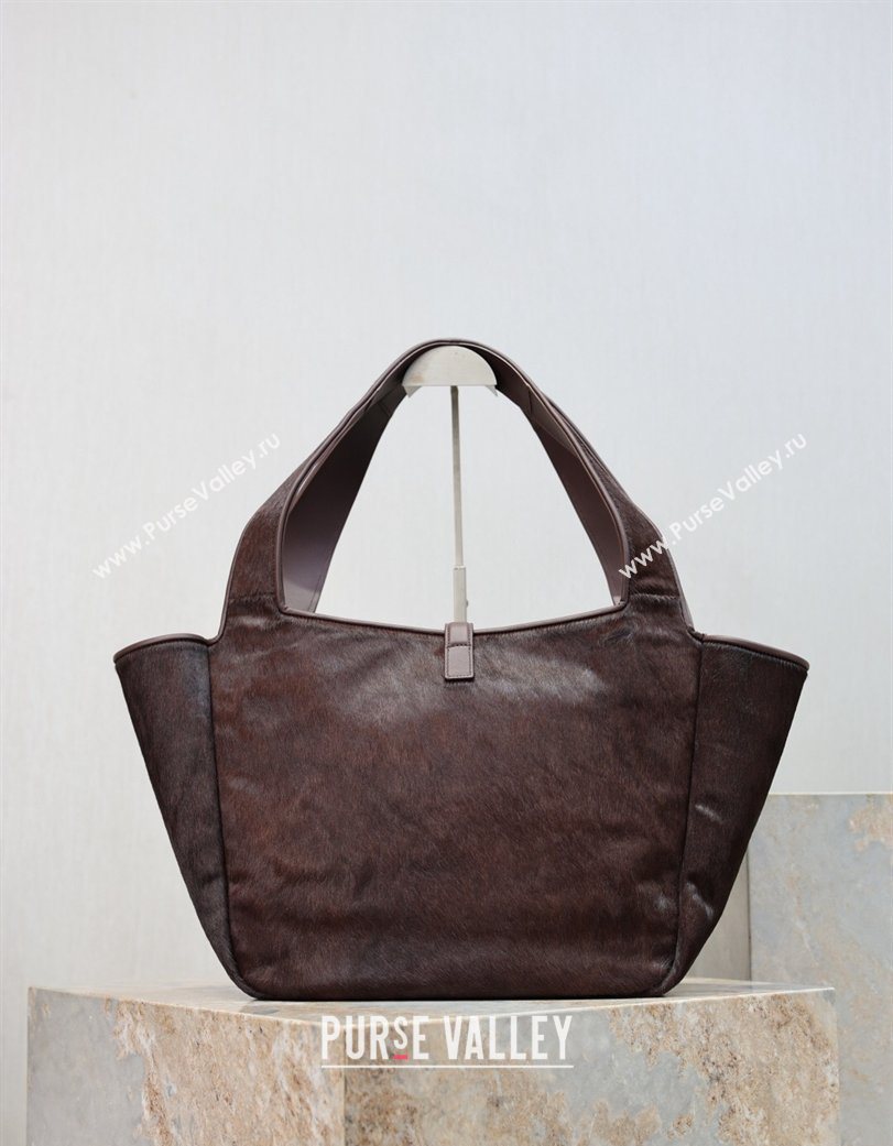 Saint Laurent Bea Tote Bag in Pony Hair Coffee 763435 2026 (YY-260119037)
