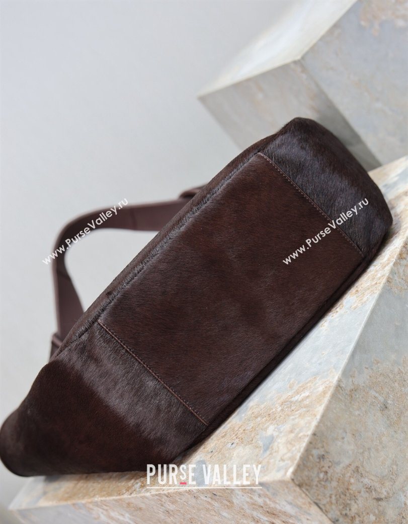 Saint Laurent Bea Tote Bag in Pony Hair Coffee 763435 2026 (YY-260119037)