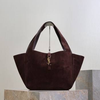 Saint Laurent Bea Tote Bag in Suede 763435 Coffee 2026 (YY-260119038)