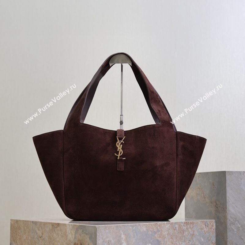 Saint Laurent Bea Tote Bag in Suede 763435 Coffee 2026 (YY-260119038)