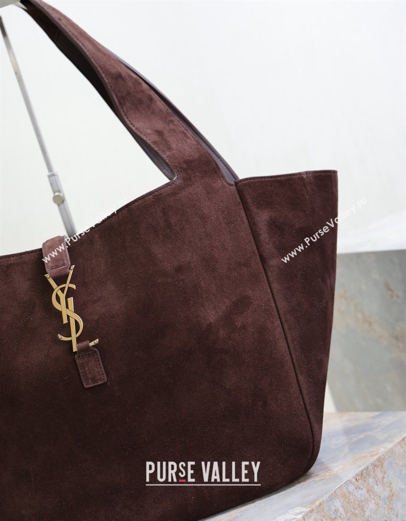 Saint Laurent Bea Tote Bag in Suede 763435 Coffee 2026 (YY-260119038)