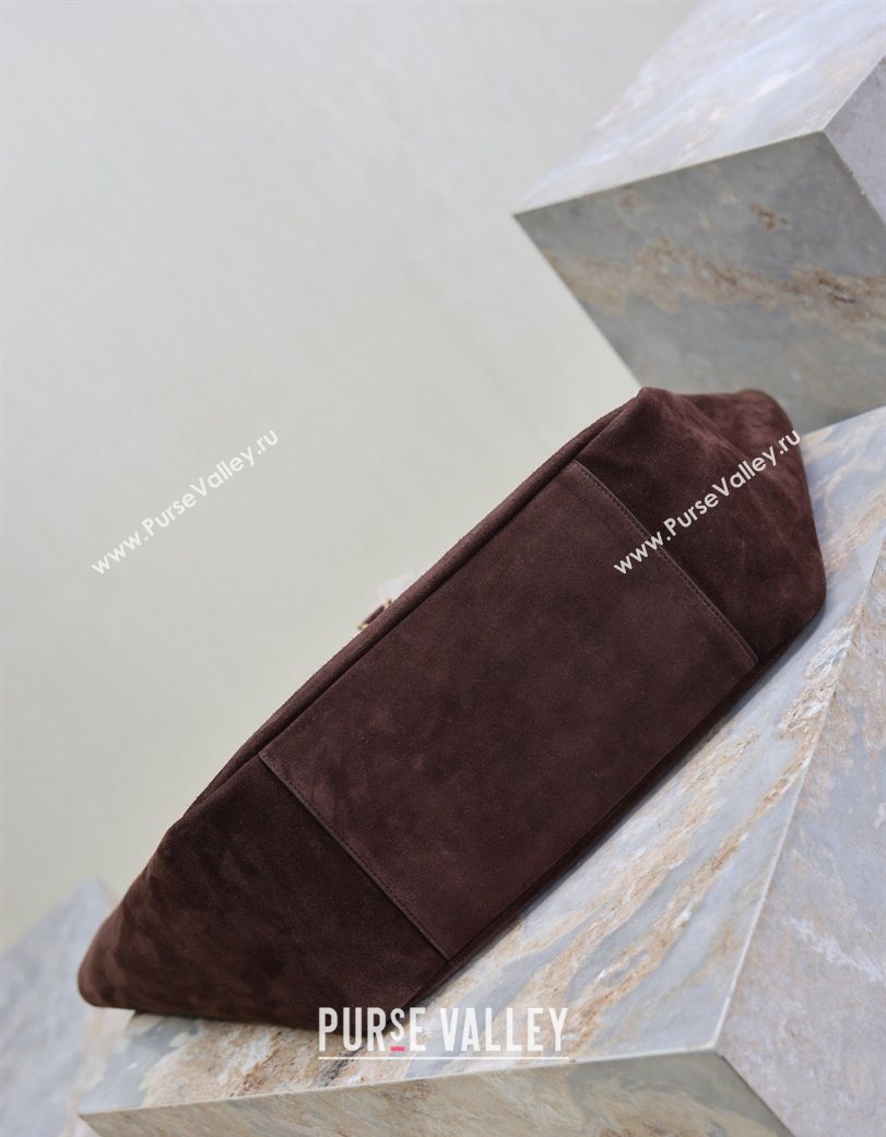 Saint Laurent Bea Tote Bag in Suede 763435 Coffee 2026 (YY-260119038)