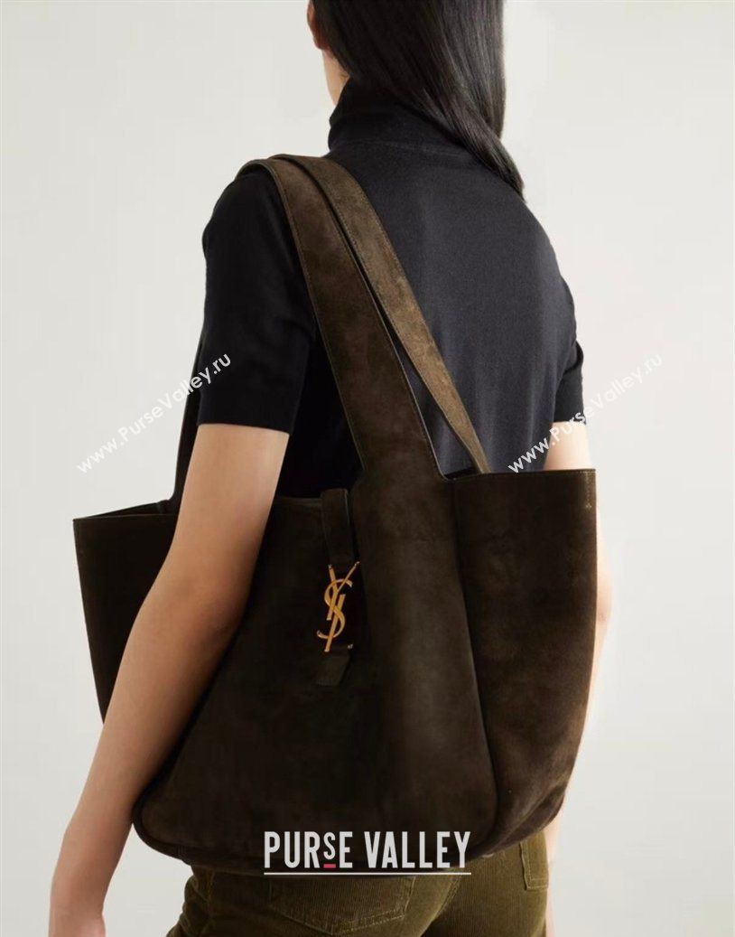 Saint Laurent Bea Tote Bag in Suede 763435 Green 2026 (YY-260119039)