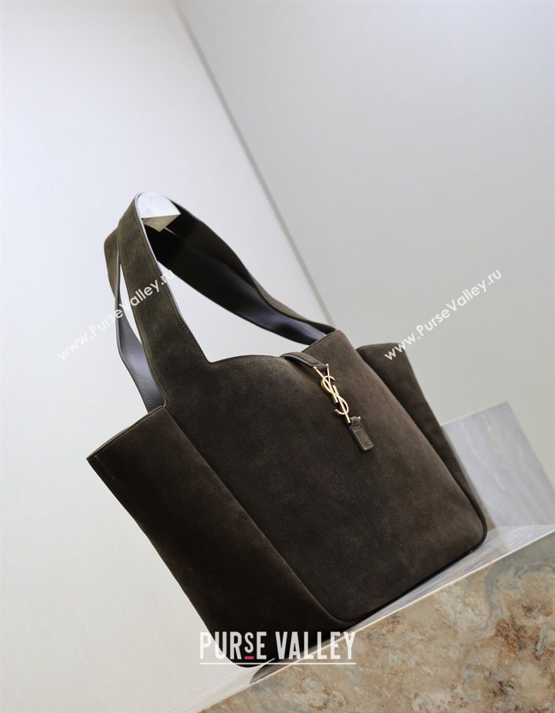 Saint Laurent Bea Tote Bag in Suede 763435 Green 2026 (YY-260119039)