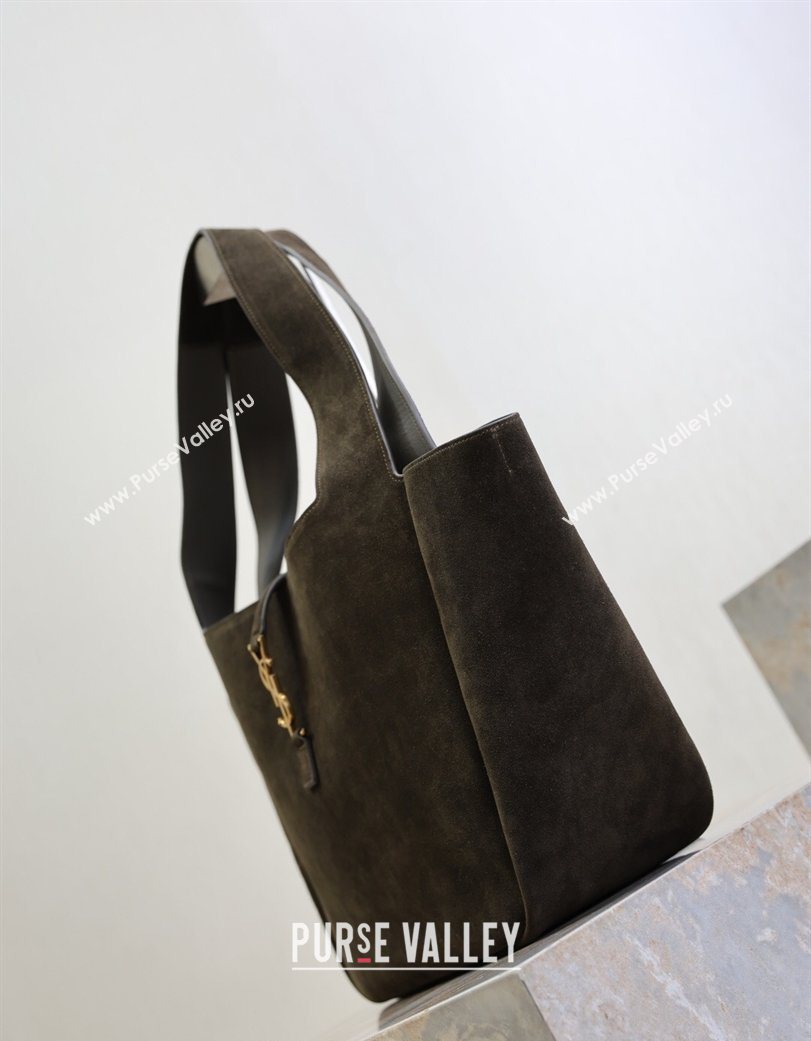 Saint Laurent Bea Tote Bag in Suede 763435 Green 2026 (YY-260119039)