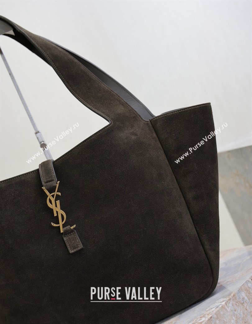 Saint Laurent Bea Tote Bag in Suede 763435 Green 2026 (YY-260119039)