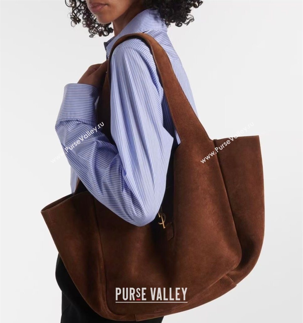 Saint Laurent Bea Tote Bag in Suede 763435 Caramel 2026 (YY-260119040)